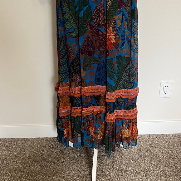 FARM Rio Vibrant Blue and Orange Maxi Dress - Picture 4 of 12